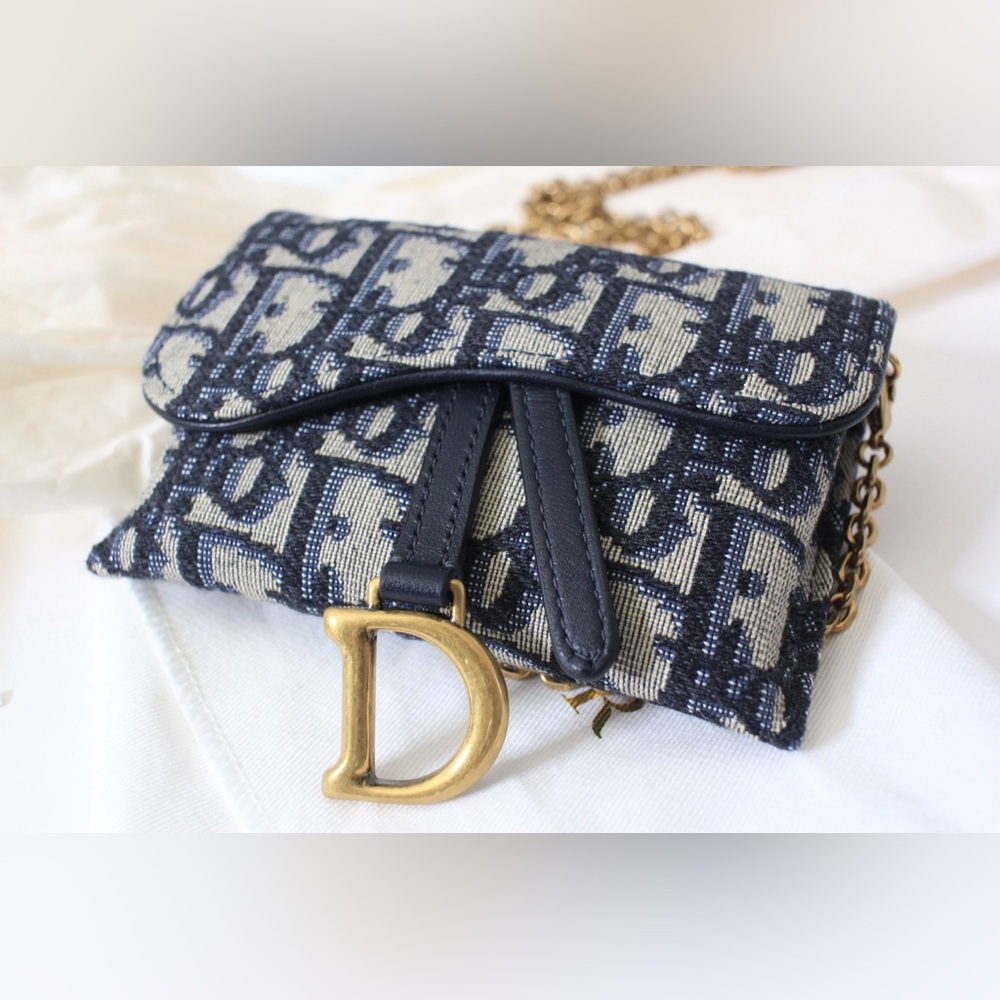 Dior Women’s SLG Mini Nano Saddle Pouch Canvas-BRAND NEW